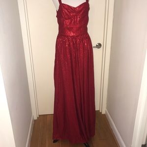Cherry Red Sequin Gown